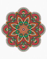 Zuty - Painting by Numbers - Mandala Vi, 80X100 Cm, Canvas+Frame - Painting by Numbers