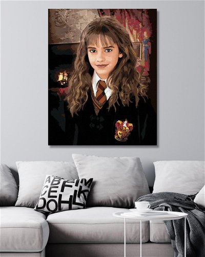 Zuty - Painting by Numbers - Card Hermione Granger (Harry Potter), 40X50  Cm, Canvas - Painting by Numbers