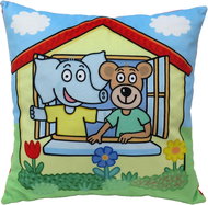 Pillow 30×30 cm, Eda the mischievous and Pepa the mischievous, small house - Pillow