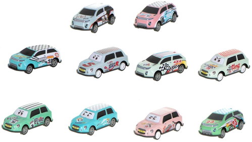 KIK KX6022 Set of metal sports cars - 10 pcs - Toy Car Set - Main image