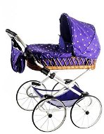 Teddies Stroller Monika RETRO Purple - Doll Stroller