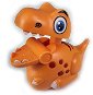 Mikro trading Dinosaurus po stlačení jezdící 9 cm oranžový  - Baby Toy