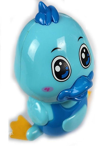 Micro trading Duck on the stretch 8,5 cm blue - Baby Toy - Main image