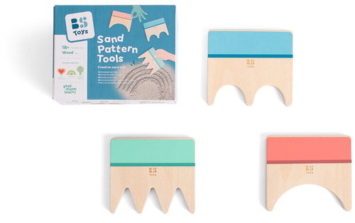 BS Toys Wooden sand tools, 3 pcs - Sand Tool Kit - Main image