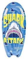 SUN CLUB Surfboard, shark motif, blue - Inflatable Water Mattress