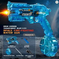 NanningLiding Elektrická automatická vodní pistole s nasáváním vody a světelnými efekty Blue1 - Water Gun