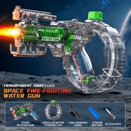 NanningLiding Elektrická automatická vodní pistole s nasáváním vody a světelnými efekty Green2 - Water Gun