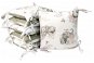 Baby Nellys Cotton Pillowcase, Elephant and Rainbow, white/grey/olive - Crib Bumper