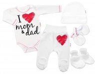 Baby Nellys 5-piece maternity set I love mom & dad, unisex size 62 - Baby Clothing Set