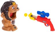 KIK Pištoľ na penové loptičky s terčom v tvare leva - Detská pištoľ