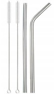 ISO Stainless steel straws 2pcs + cleaning brush - Straw