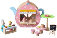 Wooden Tea Set Tea Room - Toy Kitchen Utensils