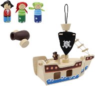 Drevená pirátska loď - Drevená hračka