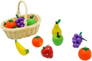 Wicker basket with fruit - Toy Shopping Cart