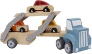 Drevený odťahový voz s autíčkami - Auto