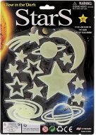Hviezdy svietiace v tme 3 druhy na karte - Nálepka