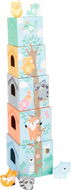 Small Foot Folding Pastel Tower with Animals - Stacking Pyramid