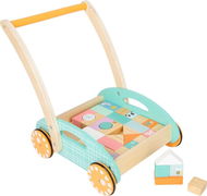 Small Foot Trolley with Dice - Wooden Blocks