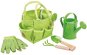 Dětské nářadí Bigjigs Toys Zahradní set nářadí v plátěné tašce zelený - Dětské nářadí
