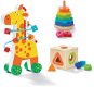 Drevená edukačná súprava 3 v 1 – žirafa s korálkovým labyrintom - Drevená hračka