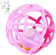 Soft Rattle with Light and Pink Music - Baby Rattle