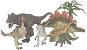 Satz Dinosaurier mit Bäumen 6 - Figuren