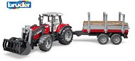 Bruder Farmer – Massey Ferguson traktor s vlekom - Auto