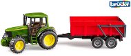 Bruder Farmer - John Deere traktor utánfutóval - Játék autó