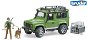 Bruder Forestry - Land Rover Defender with Hunter and Dog - Toy Car