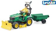 Bruder Úžitkové vozidlá – bworld, traktor John Deere s prívesom a záhradníkom - Auto