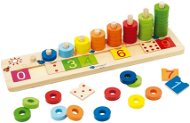 Imaginarium Wooden Game with Numbers - Sort and Stack Tower