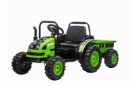 Traktor POWER s vlečkou, zelený - Elektrický traktor pre deti