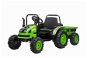 Traktor POWER s vlečkou, zelený - Dětský elektrický traktor