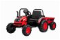 Traktor POWER s vlečkou, červený - Dětský elektrický traktor