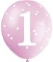 Balloons 1. Birthday Girl - 5 pcs - 30cm - Pink - Balloons