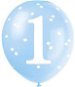 Balóniky 1. Narodeniny chlapec – 5 ks - 30 cm – modré - Balóny