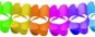 Girlanda párty „farebné kvety", 360 × 16,5 × 15,5 cm - Girlanda
