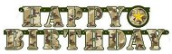 Girlanda narodeniny – happy birthday – maskáč – army – vojak – 160 cm - Girlanda