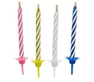 Birthday Non-blown Candles 12 pcs - 6cm - Candle