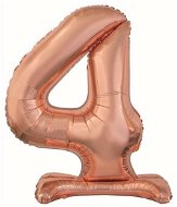 Foil Balloon Numbers Pink Gold/Rose Gold on a Base, 74cm - 4 - Balloons