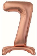 Foil Balloon Numbers Pink Gold/Rose Gold on a Base, 74cm - 7 - Balloons