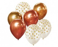 Súprava latexových balónikov – chromovaná ružovo-zlatá / rosegold 7 ks, 30 cm - Balóny