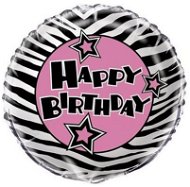 Balón fóliový – Happy Birthday – Narodeniny – hviezdičky – 45 cm - Balóny