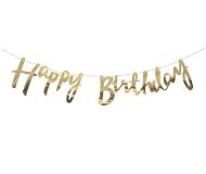 Girlanda narodeniny – happy birthday – zlatá, 150 cm - Girlanda