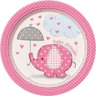 "baby shower" plates - girl / girl -17 cm, 8 pcs - Plate