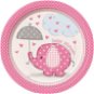 "baby shower" plates - girl / girl -17 cm, 8 pcs - Plate