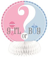 Dekorace na stůl gender reveal "girl or boy" - "holka nebo kluk" 4 ks - Párty doplnky