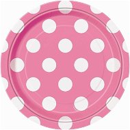 Plates pink dot - 17 cm - 8 pcs - Plate