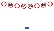 Girlanda narodeniny dopravná značka 18, 12 m - Girlanda