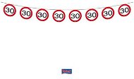 Girlanda narodeniny dopravná značka 30, 12 m - Girlanda
